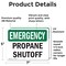 Signmission Propane Shutoff, 7 in W x Rectangle, Vinyl Decal OS-2PACK-EM-D-57-L-10413 - alternate 2